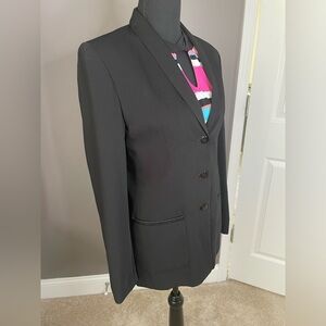 3-button black blazer